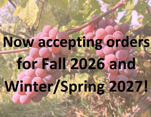 Now accepting orders for Fall 2026 and Winter / Spring 2027!